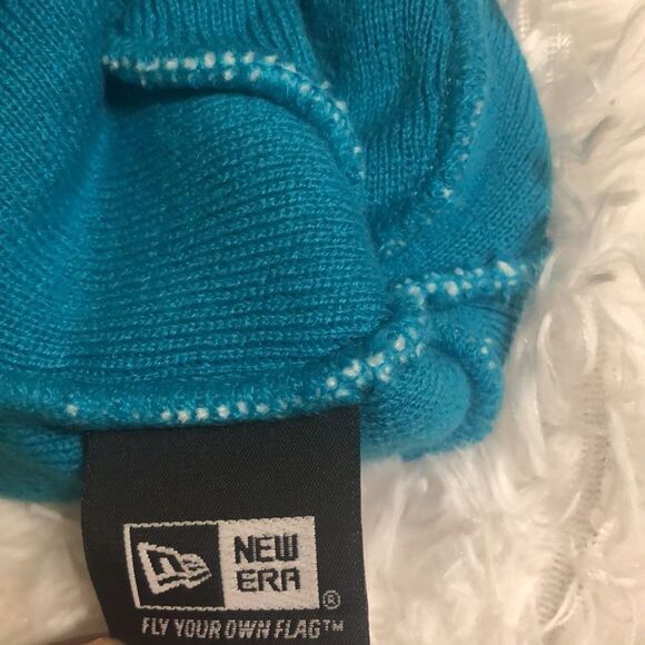 New Era NFL Miami Dolphin Sock Beanie Hat One Size Colorblock - Picture 4 of 4